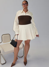 Minivestido Belva Coderas Corsé Marrón Rayas Curve