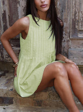 Minivestido plisado Dreamboat Matcha