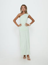 Vestido largo asimétrico Gwenneth Jelly Mint
