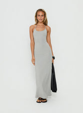 Vestido largo Chelsae gris jaspeado