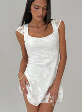 Minivestido Lucienna floral blanco