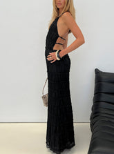 Vestido largo Klarissa de Halter negro