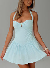 Mono corto Halter azul Isabetta