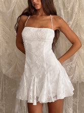 Minivestido Delamere de tejido burnout blanco