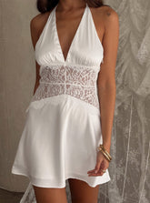 Minivestido de encaje Klairee blanco