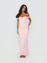Vestido Maxi Anabeila sin Tirantes Rosa