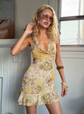 Minivestido halter Daisybelle Multicolor
