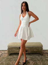 Minivestido Allyce Halter Blanco
