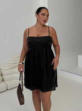 Minivestido Ortega Negro Tallas Grandes