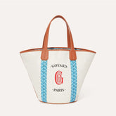 Goyard 2026 Limited Edition Belharra Mm Bag In Turquoise Limited-edition Two-tone Canvas Beach Bag Stylish Casual Shopping Bags #197457