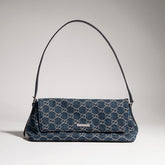GUCCI Madison Medium Shoulder Bag in Blue GG Denim #383858