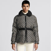 Dior DiorAlps Women's Winter Fashion Casual Twill Print Belted High-Neck Zipper Cotton Jacket #78982