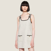 MiuMiu Short Plaid Dress White #335942