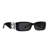 Balenciaga Men's And Women's Square Sunglasses With Hollowed-out Temples. Diamond Embellishment And Bb Logo Glasses #76959
