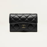 Chanel Women's Fashion Classic Solid-Color Leather Logo Metal Icon Flap Card Holder Bag Bags #79488