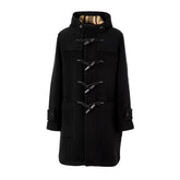 Burberry Men's And Women's Fall/winter Fashion Classic Solid Color Hooded Horn Button Mid Length Coat Trench Jacket #79429