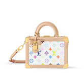 Louis Vuitton LV x TM Petite Valise Women's Detachable Adjustable Shoulder Strap Colorful Letter Printed Coated Canvas Single Shoulder Slanting Handbag Bag Bags #75435