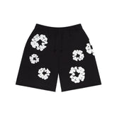 Denim Tears Men's And Women's Summer Fashion Casual Solid-color Printed Pattern Waist Elastic Drawstring Loose Fit Relaxed Shorts #79534