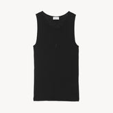 SAINT LAURENT CASSANDR Women's Spring/Summer Fashion Casual Crewneck Pullover Ribbed Cotton Logo Embroidered Tank Top Vest #79359