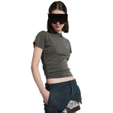 Balenciaga LOOP SPORTS ICON Men's And Women's Spring/summer Fashion Casual Solid Color Crewneck Pullover Vintage Plain Weave Knit Fabric Distressed Effect Short Sleeve T-shirt #79384