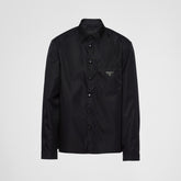 Prada Re-Nylon Men's Spring/Fall Fashion Casual Solid Color Collared Single Button Nylon Jacket Shirt #78762