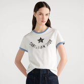 Dior Women's Summer Solid Color Letter Print Round Neck Cotton Short Sleeve T-Shirt #77191
