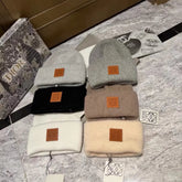 Loewe Men's And Women's Autumn And Winter Models Solid Colour Rabbit Hair Jnitted Ulush Hat #97858