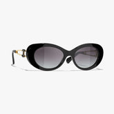 CHANEL Sunglasses Oval Sunglasses acetate metal #333540