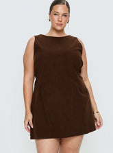 Minivestido de pana Alfalfa Chocolate Curve