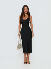 Vestido Midi Justina Bandage Negro