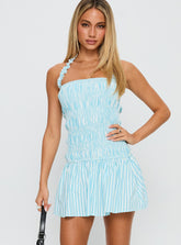 Minivestido Halter Honeybun Azul Multicolor