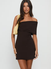 Vestido Mini Asimétrico Laurencia Chocolate