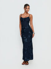 Vestido largo Jacalyn Azul marino