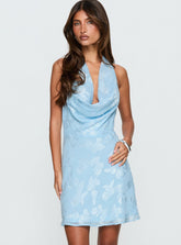 Minivestido con cuello desbocado One Moment azul bebé