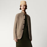 Loro Piana Spagna Women's Spring/autumn Collared Single-breasted Brown Linen Cotton Jacket Fashionable Casual Suit Ngvp #2177