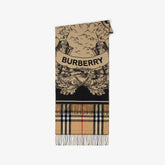 Burberry Reversible Jacquard Cape Shawl Scarf #96383