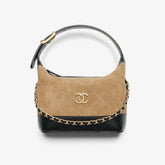 Chanel Suede Lambskin Colorblock Lunch Box Bag #379883