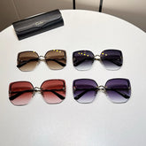 Cartier Men's Lens Legs Letter Logo Metal Irregular Shape Rimless Sunglasses Glasses Eyeglasses #97667