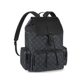 Louis Vuitton Men's Black Classic Old Flower Commuter Portable Coated Canvas Quilted Cowhide Shoulder Bag Bags #72643
