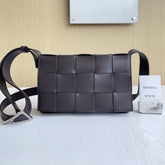 Bottega Veneta Women's Fashion Classic Two Tone Design Grained Leather Shoulder Bag Crossbody Bag Bags #79397