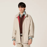 MiuMiu Men's And Women's Spring/Autumn Solid Color Fashionable Casual Letter Print Stand Up Collar Zipper Long Sleeve Cotton Waistcoat Jacket #78197