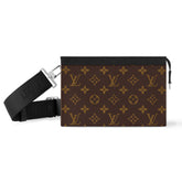 Louis Vuitton GASTON Classic printed men's and women's fashion Adjustable removable shoulder strap Zipper closure Coated canvas Shoulder bag Handbag Bags M14036 #78445
