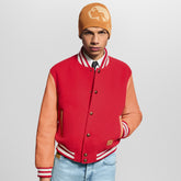 Louis Vuitton VVN Men's Spring/Fall Fashion Casual Baseball Collar Single-Breasted Wool Flannel Jacket Leather Jacket #78795
