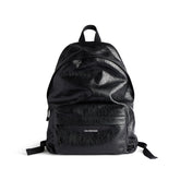 Balenciaga Explorer Men's Solid Color Letter Print Oil Wax Leather Book Bag Backpack Bags #77327
