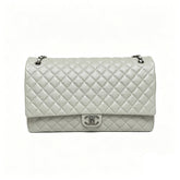 Chanel Vintage Oversized Silver Airport Bag Classic Diamond-quilted Cf Flap Bag Fashionable And Trendy Casual Chain-strap Bag Bags #195376