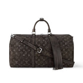 Louis Vuitton KEEPALL BANDOULI¨¨RE 50 Men's Detachable Adjustable Shoulder Strap Zipper Closure Coated Canvas Quilted Leather Single Shoulder Crossbody Handbag Travel Bag Bags #72948