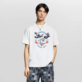 Louis Vuitton Men's And Women's Summer Solid Color Fashion Casual Letter Print Embroidered Short Sleeve Round Neck T-Shirt #78217