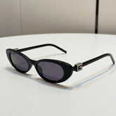 Gucci Men's and Women's Solid Color Square Logo Diamond Embellished Injection Molded Irregular Shaped Sunglasses Glasses #75211