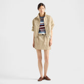 PRADA Desert Beige Re-nylon Blouson Jacket Miniskirt #378433