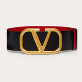 Valentino Women's Temperament Luxury Logo Belt Double-sided Dual Color Wide Belt Waist 64ï½?2 #99941